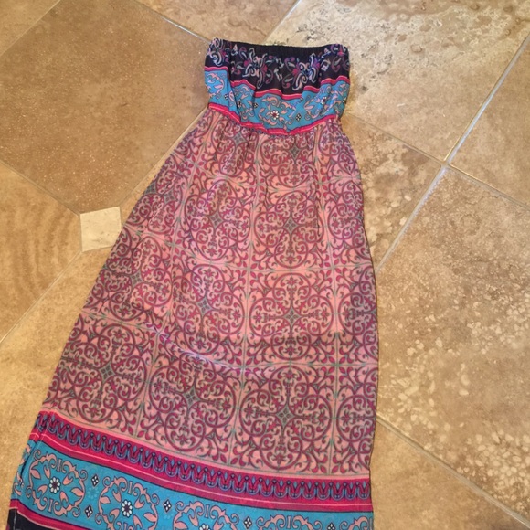 Strapless long dress