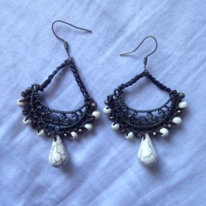 THAILAND || intricate ivory earring