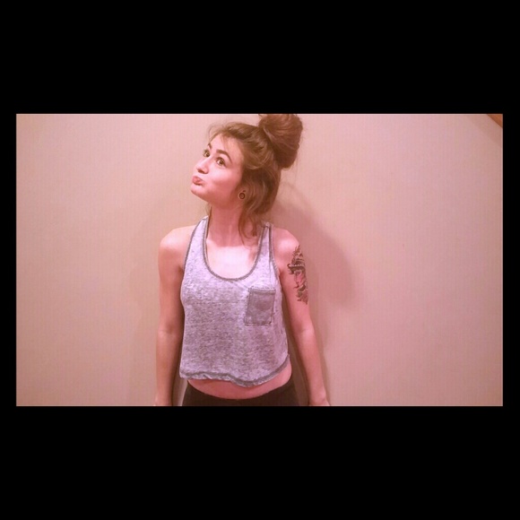 Mossimo Supply Co. Tops - Gray crop top with pocket