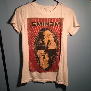 White and Red Eminem teeshirt (small unisex)