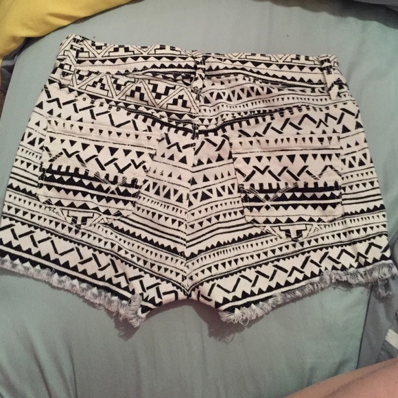 Bullhead High Waisted Aztec Short Shorts