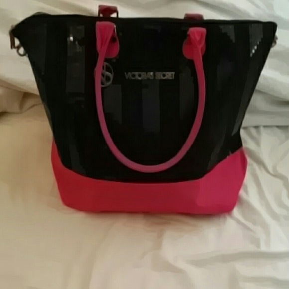 Large Victoria's Secret Black & Sequin Tote