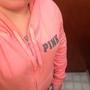 Full Zip Light Pink Victoria's Secret Hoodie