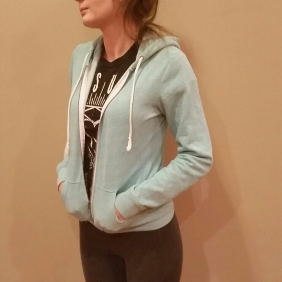 PacSun Tops - ZINE tourqoise zip up hoodie