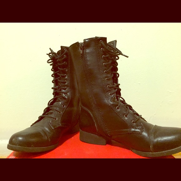 👢Black combat boots👢