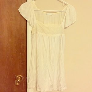 ❌SOLD❌White Babydoll Blouse Size SMALL