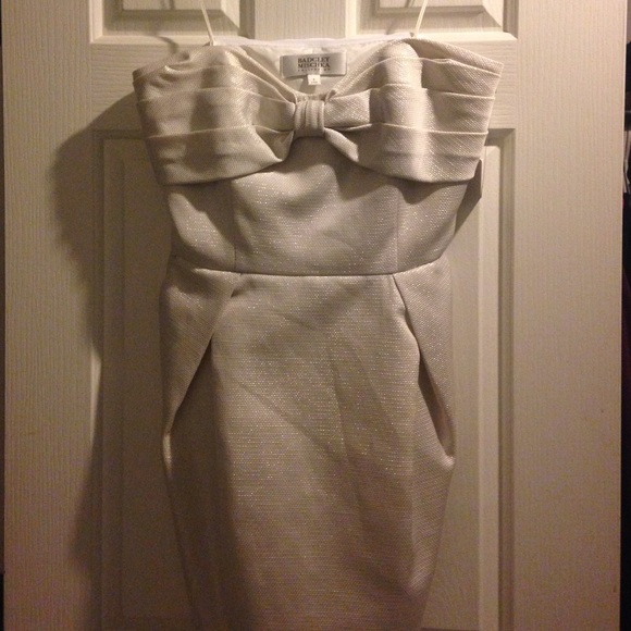 Badgley Mischka Collection white/silver dress - Picture 1 of 4