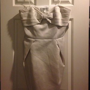 Badgley Mischka Collection white/silver dress