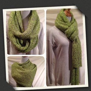 🌿Lime & Grey cozy scarf!