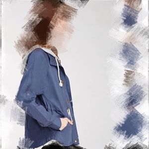 🎀Blue Short Parka🎀