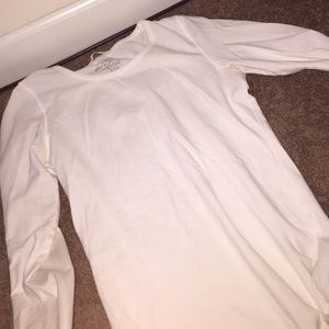 H&M tight white long sleeve shirt