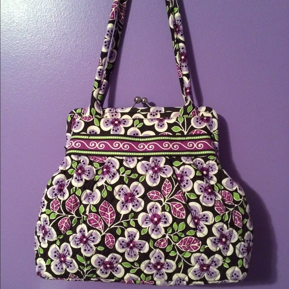 NWOT Vera Bradley Alice Purse in Plum Petals