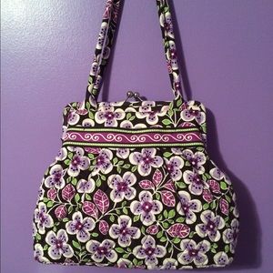 NWOT Vera Bradley Alice Purse in Plum Petals