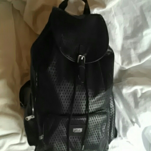 PINK Faux Leather Backpack