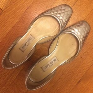 Jimmy Choo silver flats