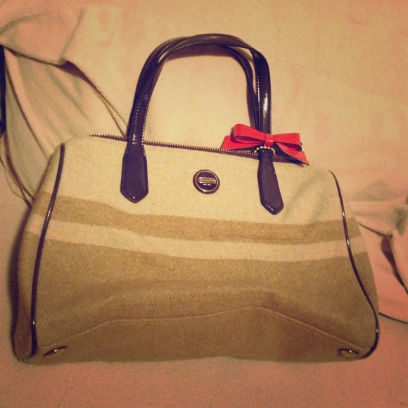 Price Lowered!! Coach wool handbag NWT