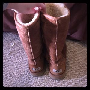 Tall chestnut Uggs