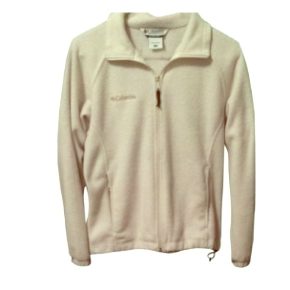 Cream colored columbia jacket