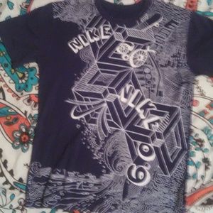 Purple Nike 6.0 3D skateboard/wave design