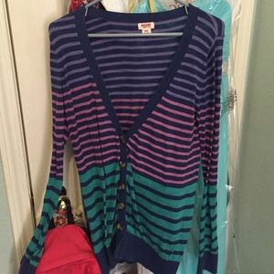 Colorful striped cardigan