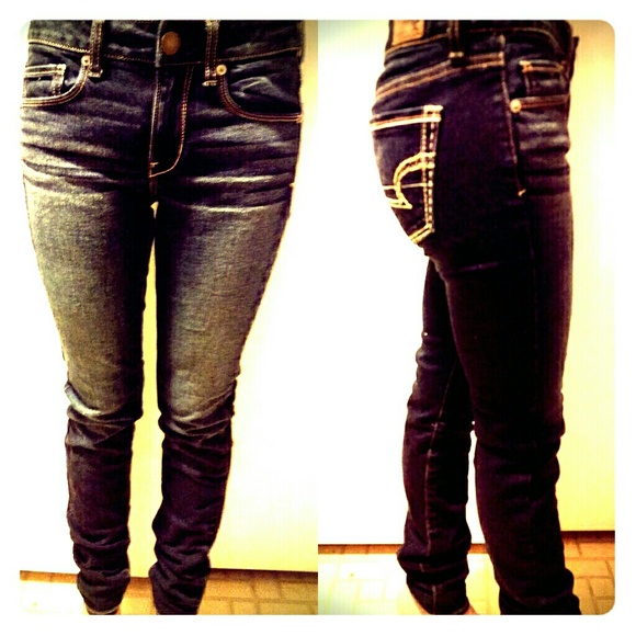 Dark Denim American Eagle Skinny Jeans