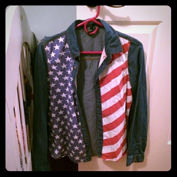 Stars and stripes Jean shirt Forever 21
