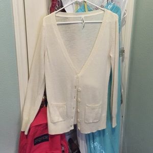 White cardigan