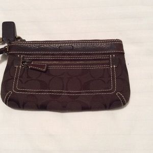 Brown Coach Wristlet