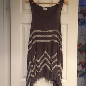 Free People Voile and Lace Trapeze Slip