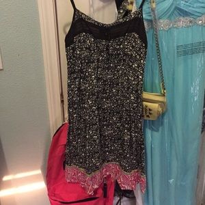 Black graphic sundress