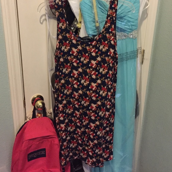 Navy blue floral sundress