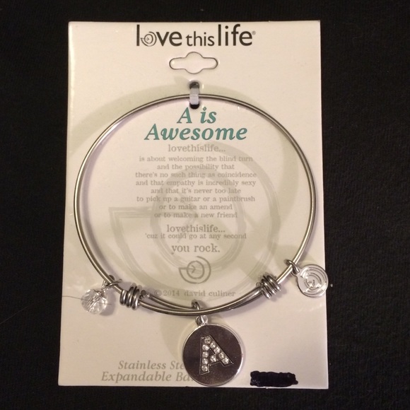 "A" Bangle Bracelet - Picture 1 of 2