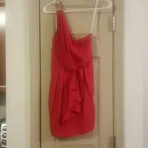 NWOT BCBGENERATION red one shoulder cocktail dress