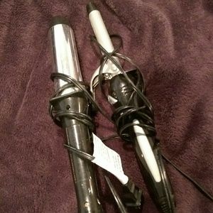 One Revlon curling iron.  1.5/1 inch