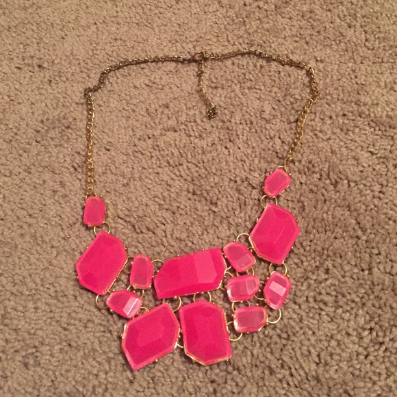 Pink statement necklace