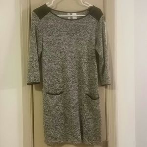 Black knit sweater dress