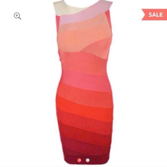 Celeb Boutique Ombre Bandage Dress (high quality)