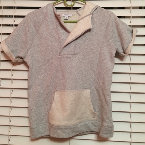 Nautica short sleeve hooded women's sweatshirt