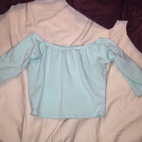 Light blue crop top