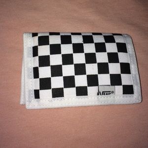 Black and white checkered Vans wallet