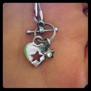 Short chain charm necklace