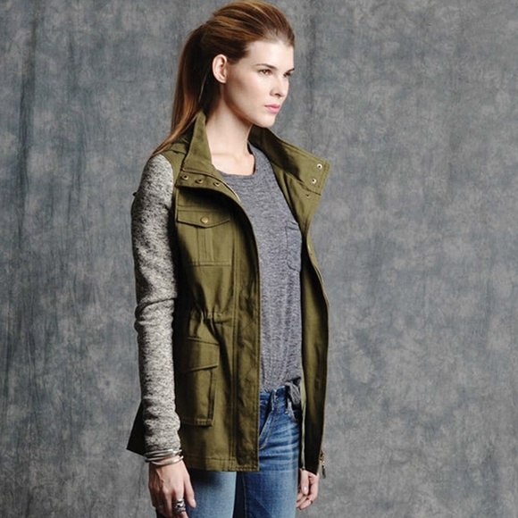 Olive Green and Gray Jacket