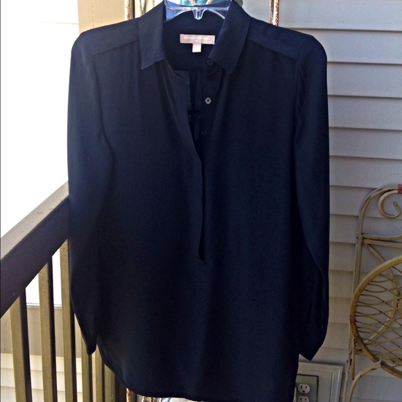 Banana Republic Tops - BR silk boyfriend blouse-only black left!