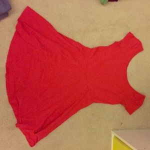Red skater dress