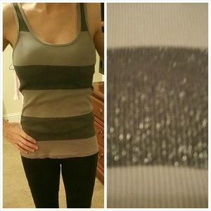 Grey/black sparkly tank