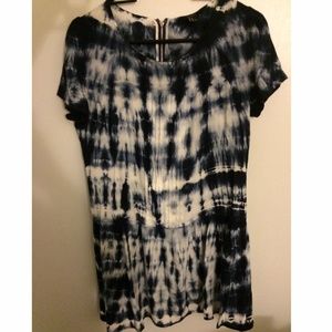 Blue and white dress