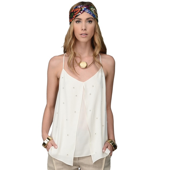 Greylin Collection Piper Grommet Overlay Tank