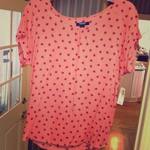NWT Old Navy Peachy Pink cute flowy swing top