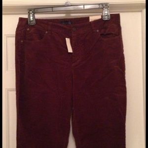 TALBOTS CHOCOLATE BROWN CORDUROY PANTS - size 14