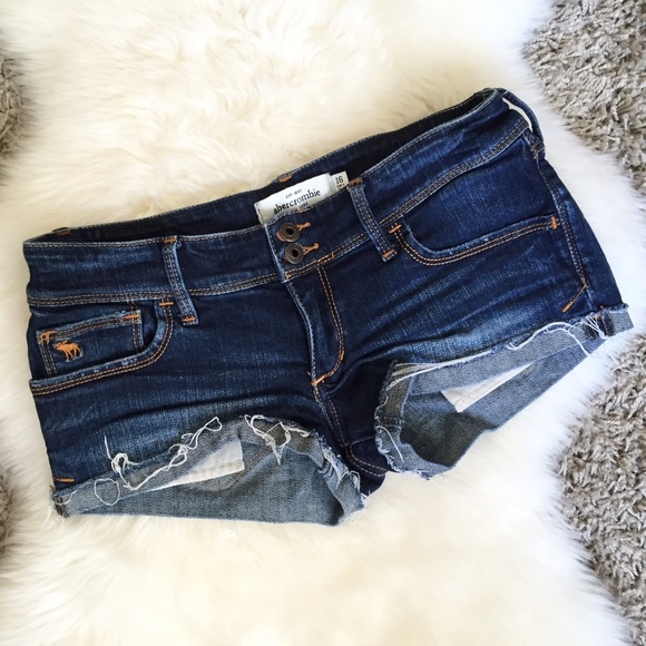 A&F KIDS Dark Wash Denim Shorts